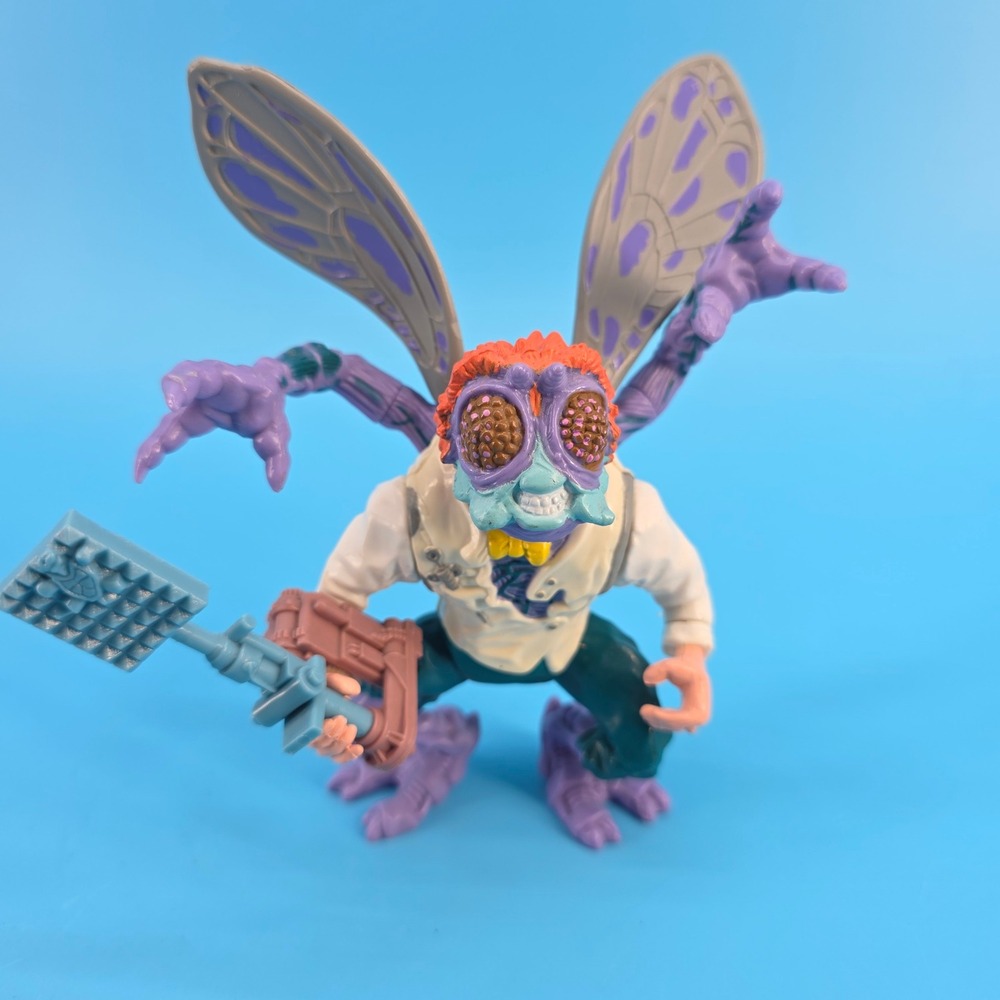 Vintage 1989 TMNT Baxter Stockman Fly Action Figure & Accessory Playmates Toys